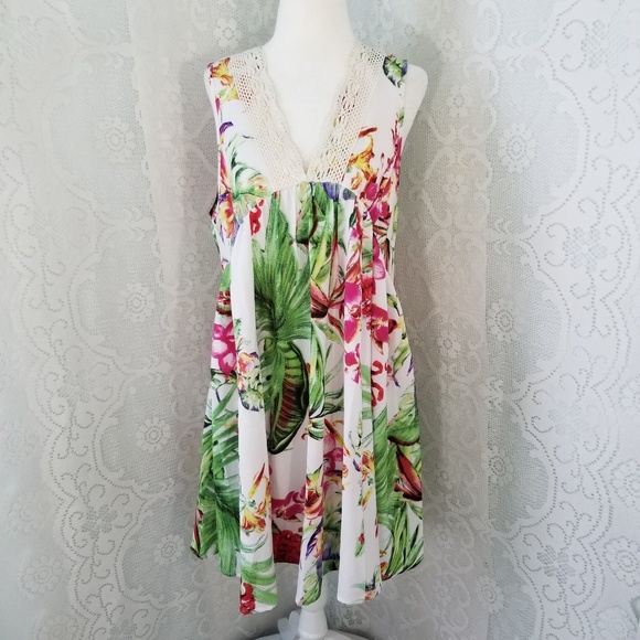 Umgee Flower Design Dress - Picture 2 of 7